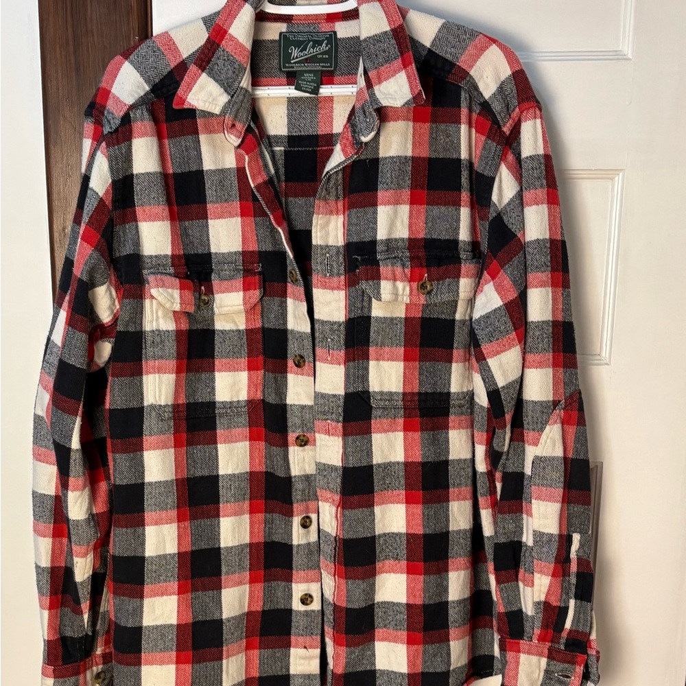 Woolrich Red and White Checkered Shirt